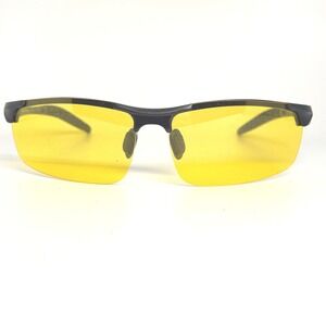Knight Visor Night Driving Glasses Yellow Lens Black Frame Designed in Italy KV